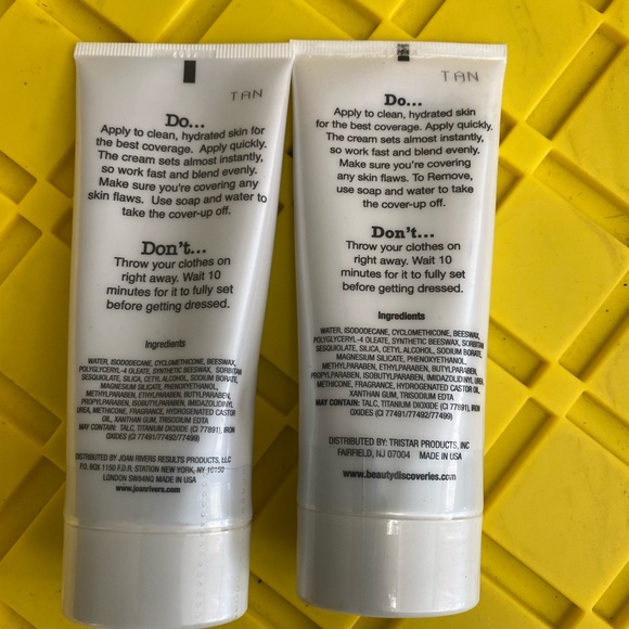 LOT OF 2 Joan Rivers The Right to Bare Legs TAN New sealed corrective coverup - Picture 2 of 5